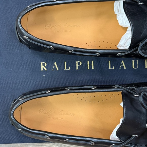 Ralph Lauren Purple Label Men 11.5 Harold Tassel Loafers Black Leather Italy New main image 8